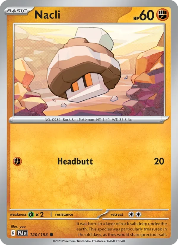 Nacli 120/193 Paldea Evolved Pokémon card