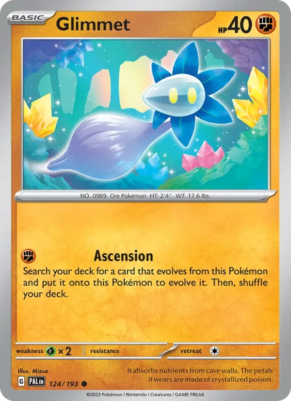 Glimmet 124/193 Paldea Evolved Pokémon card