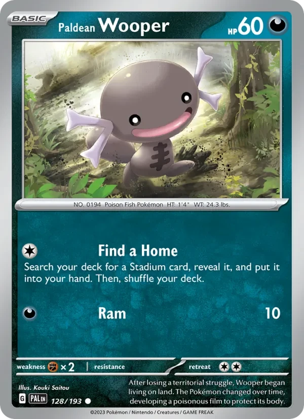Paldean Wooper 128/193 Paldea Evolved Pokémon card