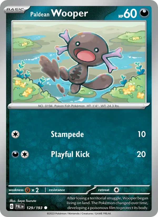 Paldean Wooper 129/193 Paldea Evolved Pokémon card