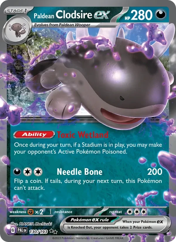 Paldean Clodsire ex 130/193 Paldea Evolved Pokémon card