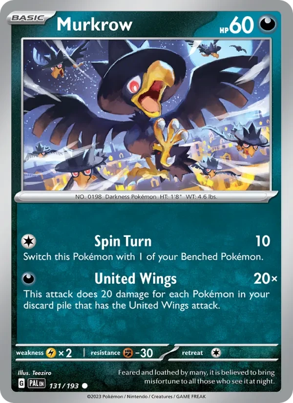 Carta Pokémon Murkrow 131/193 Paldea Evolved