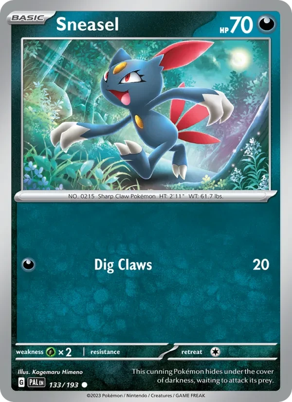 Sneasel 133/193 Paldea Evolved Pokémon card