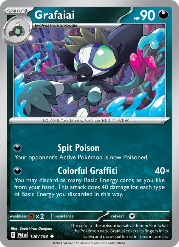 Grafaiai 146/193 Paldea Evolved Pokémon card