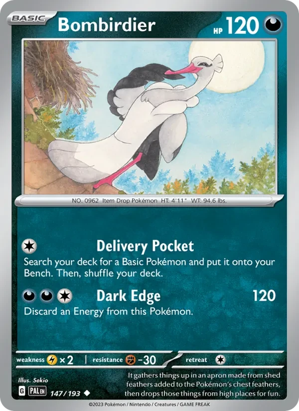 Bombirdier 147/193 Paldea Evolved Pokémon card
