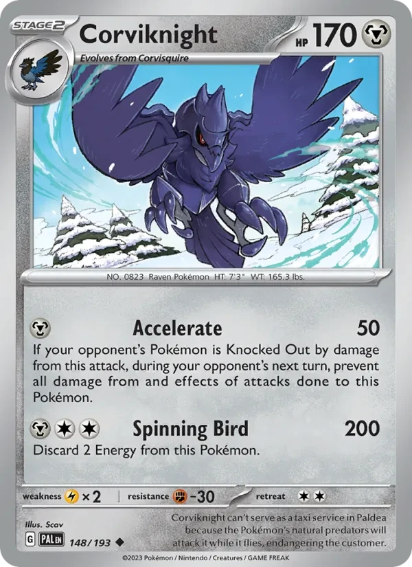 Carte Pokémon Corviknight 148/193 Paldea Evolved
