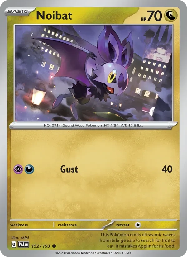 Noibat 152/193 Paldea Evolved Pokémon card