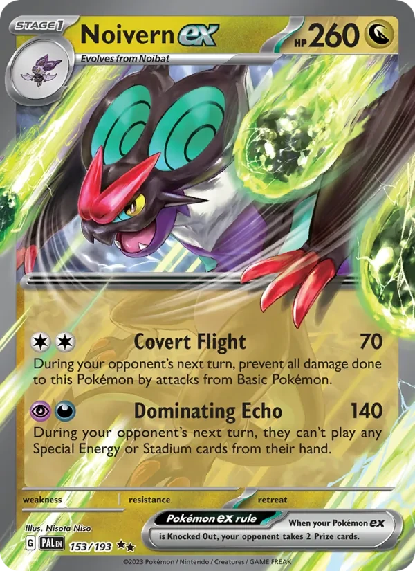 Noivern ex 153/193 Paldea Evolved Pokémon card