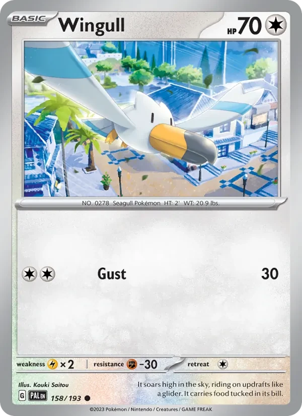 Wingull 158/193 Paldea Evolved Pokémon card