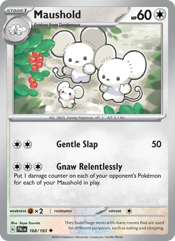 Maushold 168/193 Paldea Evolved Pokémon card