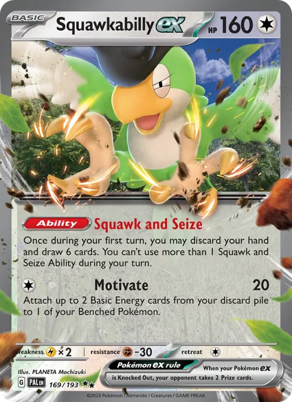 Carta Pokémon Squawkabilly ex 169/193 Paldea Evolved