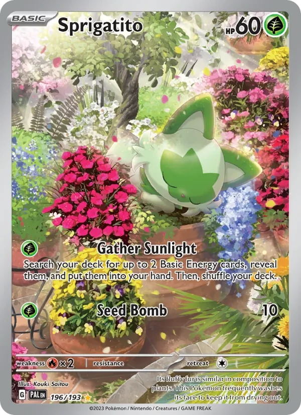 Sprigatito 196/193 Paldea Evolved Pokémon card