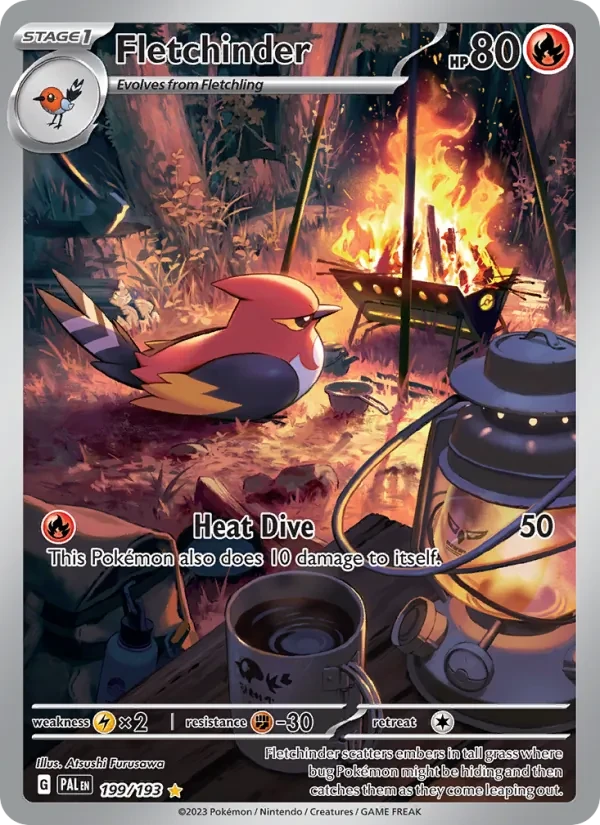 Fletchinder 199/193 Paldea Evolved Pokémon card