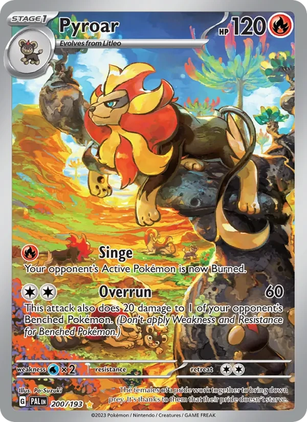 Pyroar 200/193 Paldea Evolved Pokémon card