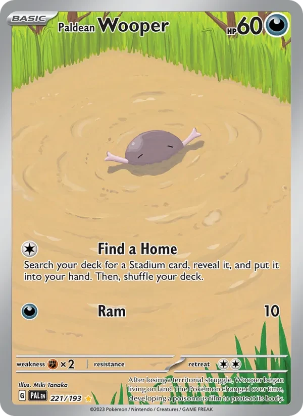 Paldean Wooper 221/193 Paldea Evolved Pokémon card