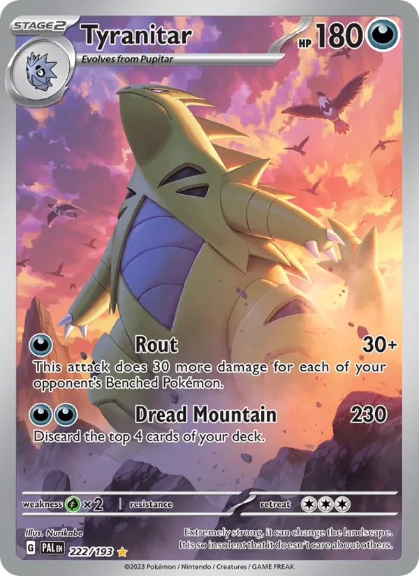 Tyranitar 222/193 Paldea Evolved Pokémon card