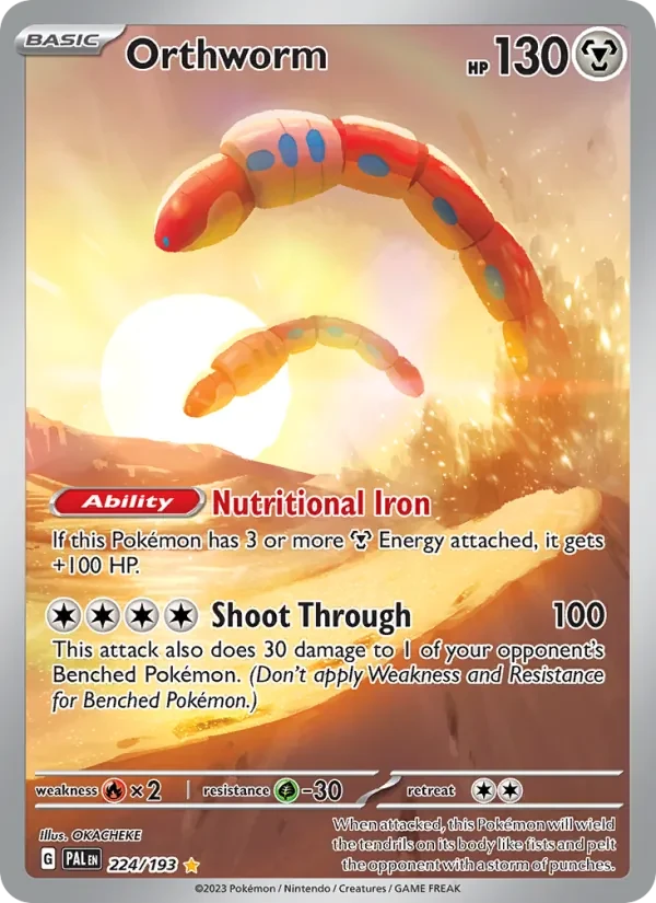 Orthworm 224/193 Paldea Evolved Pokémon card