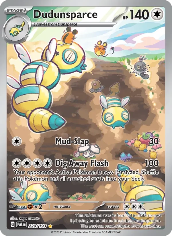 Dudunsparce 229/193 Paldea Evolved Pokémon card