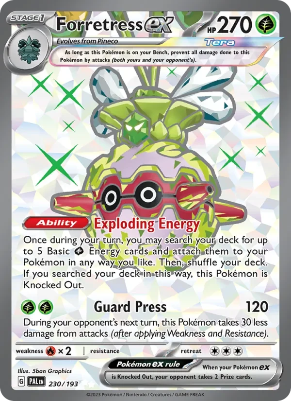 Forretress ex 230/193 Paldea Evolved Pokémon card