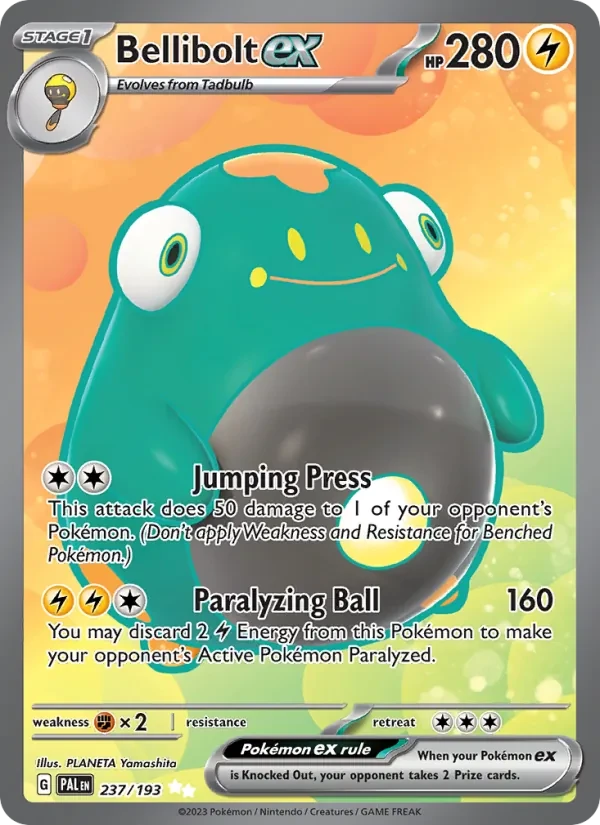 Bellibolt ex 237/193 Paldea Evolved Pokémon card