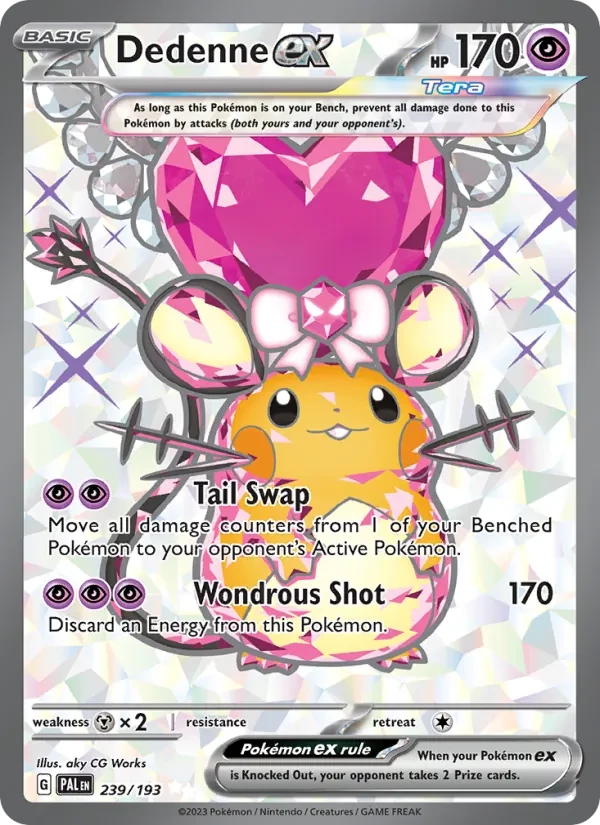 Dedenne ex 239/193 Paldea Evolved Pokémon card