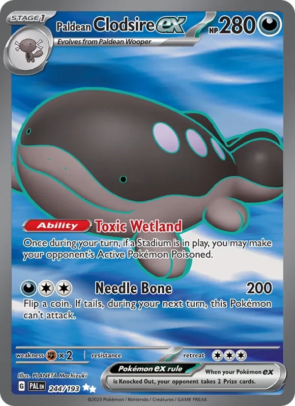 Paldean Clodsire ex 244/193 Paldea Evolved Pokémon card