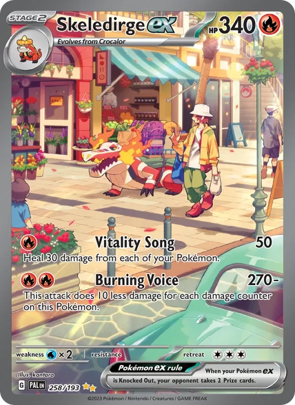 Skeledirge ex 258/193 Paldea Evolved Pokémon card