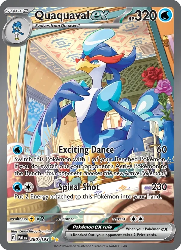 Quaquaval ex 260/193 Paldea Evolved Pokémon Karte