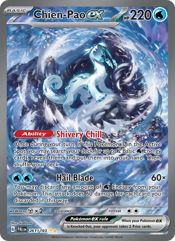 Chien-Pao ex 261/193 Paldea Evolved Pokémon card