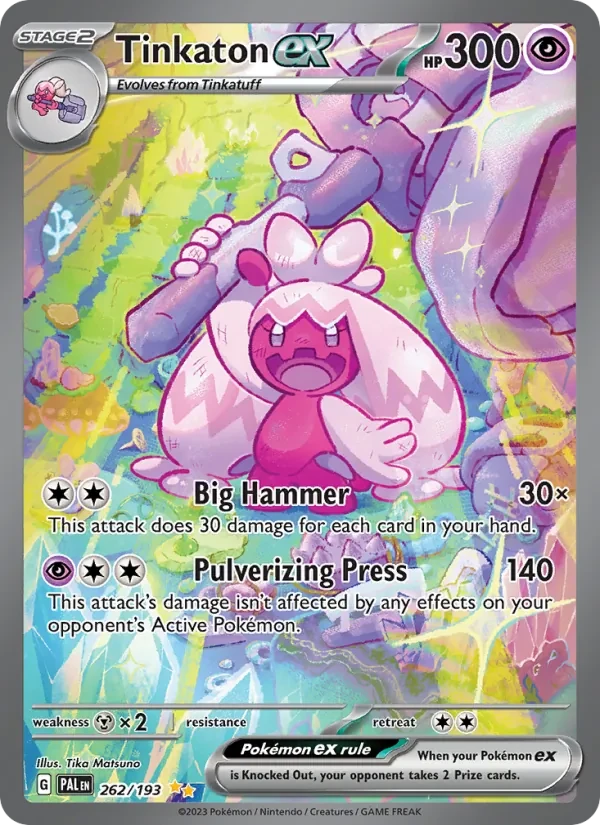 Tinkaton ex 262/193 Paldea Evolved Pokémon card