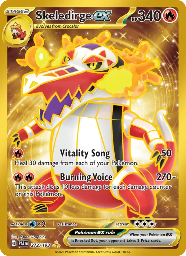Skeledirge ex 272/193 Paldea Evolved Pokémon card