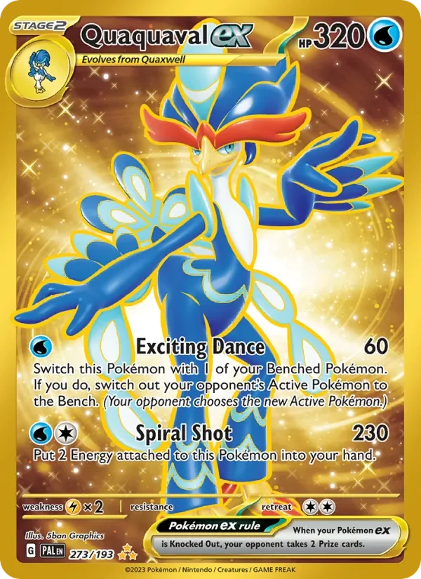 Quaquaval ex 273/193 Paldea Evolved Pokémon card