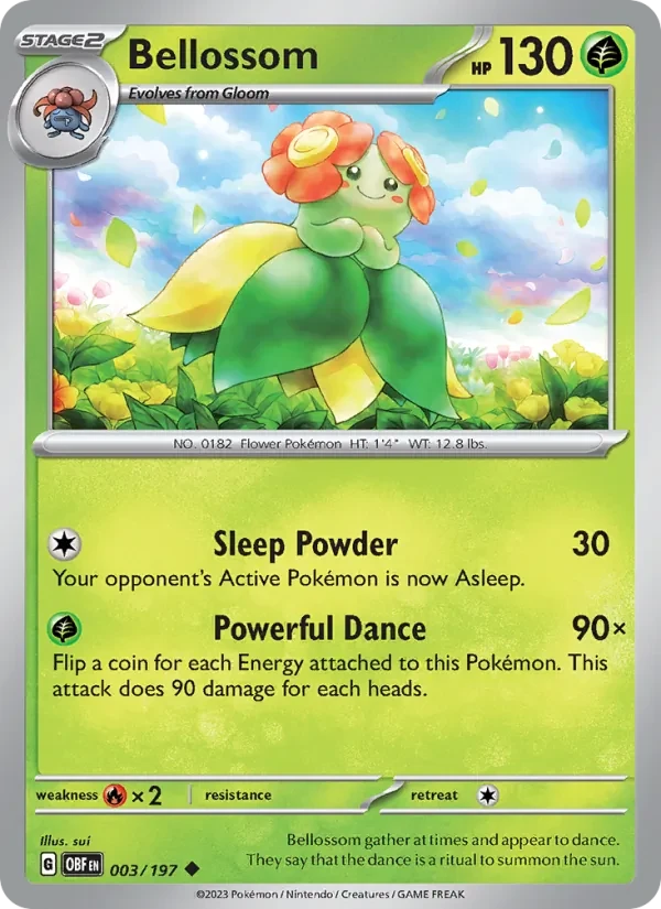 Bellossom 003/197 Obsidian Flames Pokémon card
