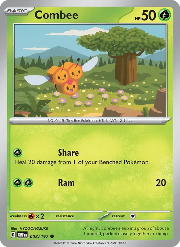 Combee 008/197 Obsidian Flames Pokémon card