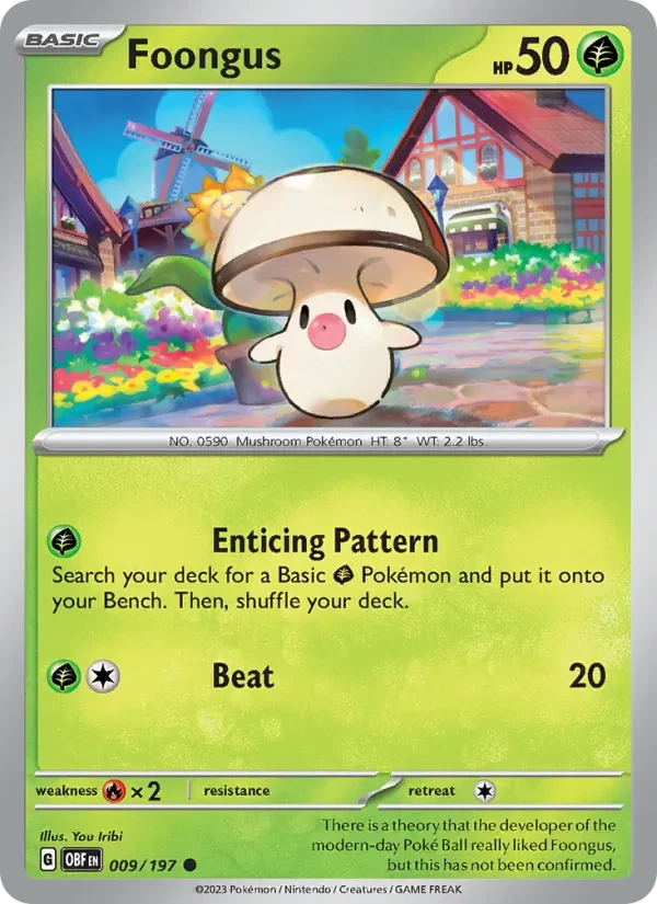 Foongus 009/197 Obsidian Flames Pokémon Karte