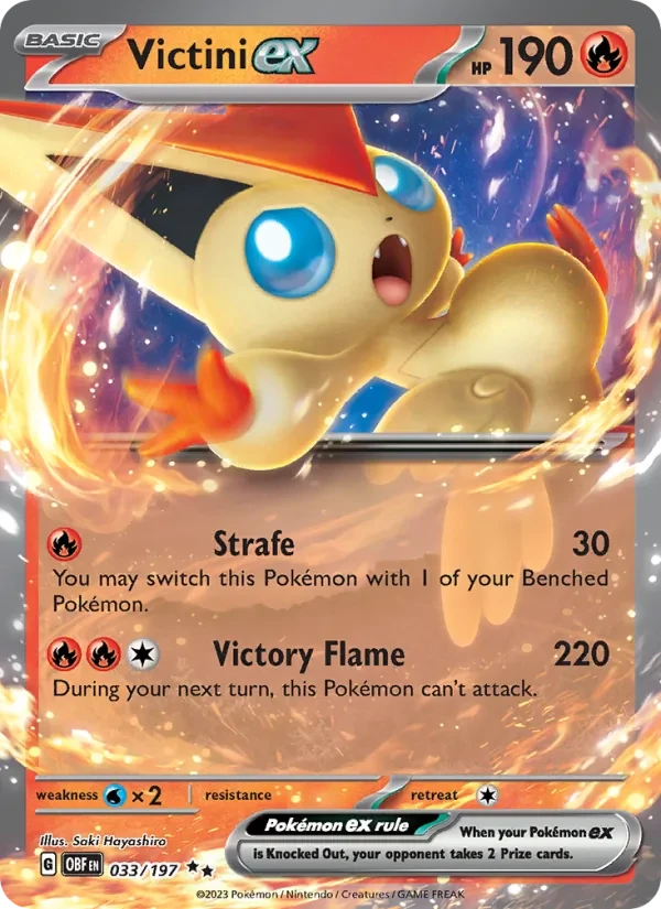 Victini ex 033/197 Obsidian Flames Pokémon card