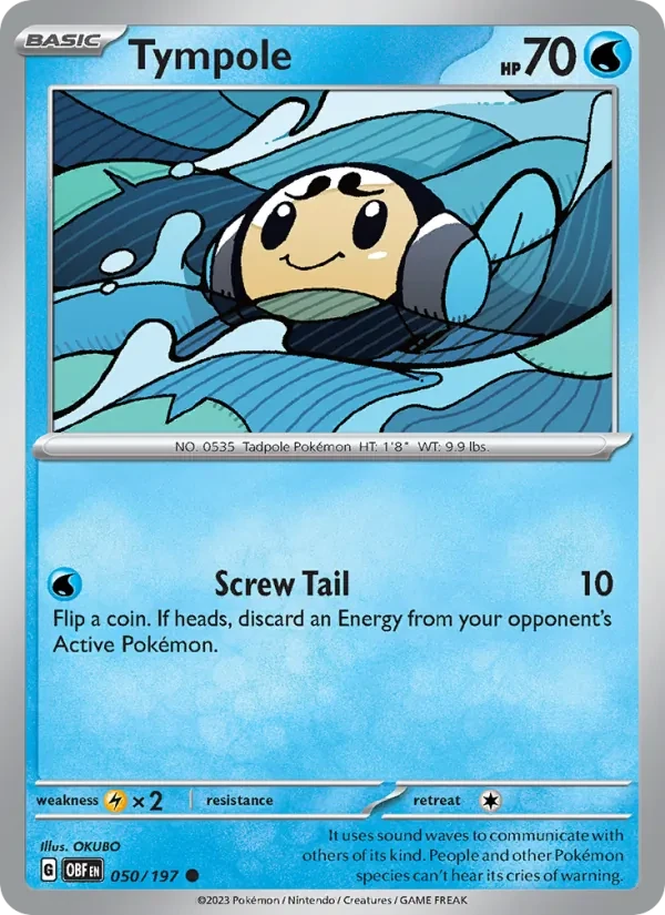 Tympole 050/197 Obsidian Flames Pokémon card