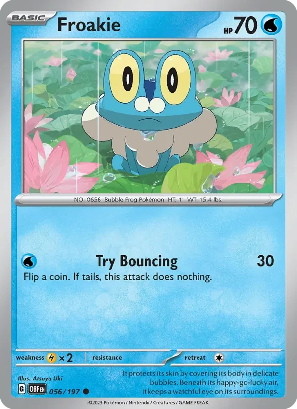 Froakie 056/197 Obsidian Flames Pokémon card
