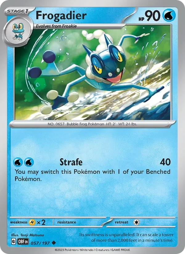 Frogadier 057/197 Obsidian Flames Pokémon card