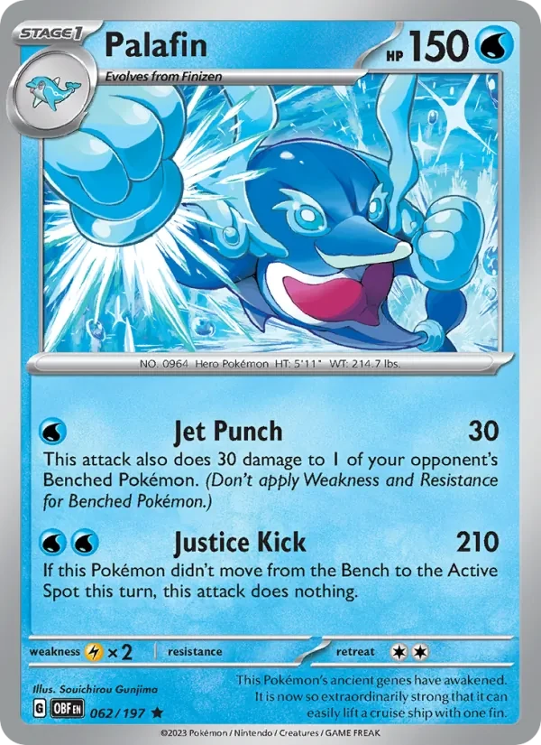 Palafin 062/197 Obsidian Flames Pokémon card
