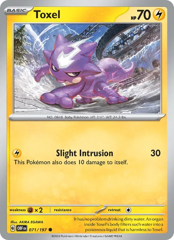 Toxel 071/197 Obsidian Flames Pokémon Karte