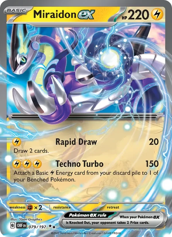 Miraidon ex 079/197 Obsidian Flames Pokémon Karte