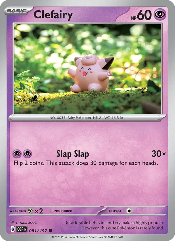 Clefairy 081/197 Obsidian Flames Pokémon card