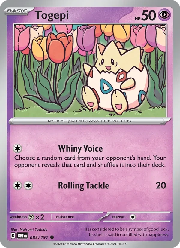 Togepi 083/197 Obsidian Flames Pokémon card