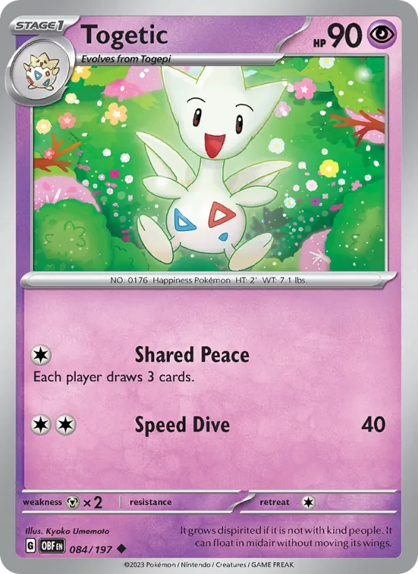 Togetic 084/197 Obsidian Flames Pokémon card