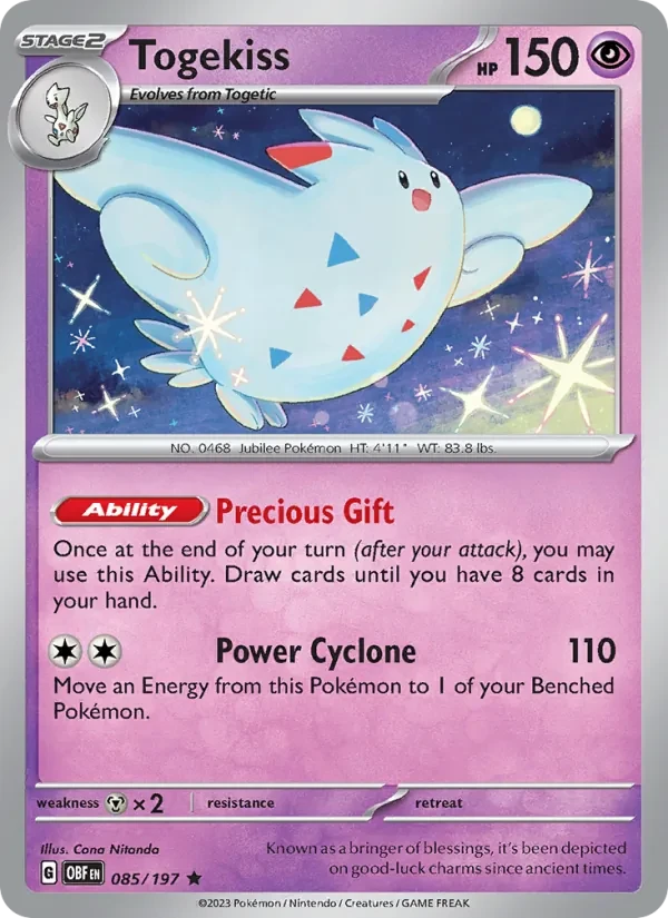 Togekiss 085/197 Obsidian Flames Pokémon Karte