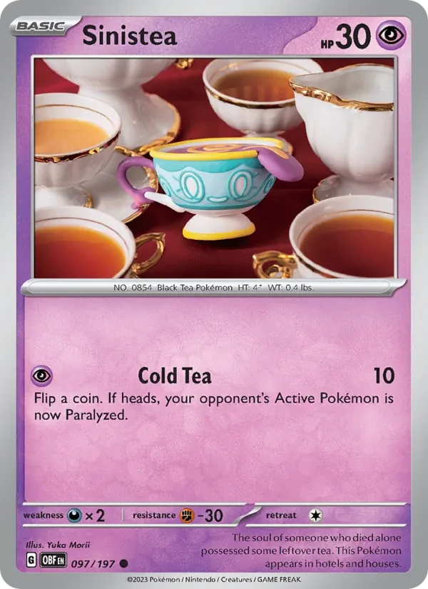 Sinistea 097/197 Obsidian Flames Pokémon card