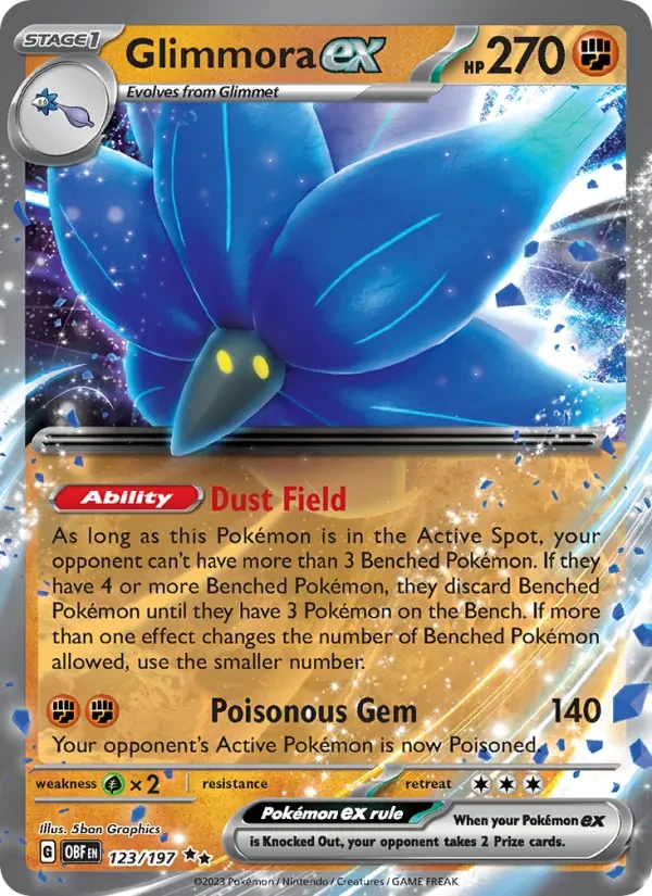 Glimmora ex 123/197 Obsidian Flames Pokémon card