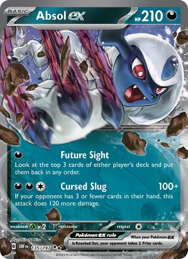 Absol ex 135/197 Obsidian Flames Pokémon card