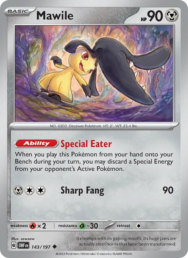 Mawile 143/197 Obsidian Flames Pokémon card